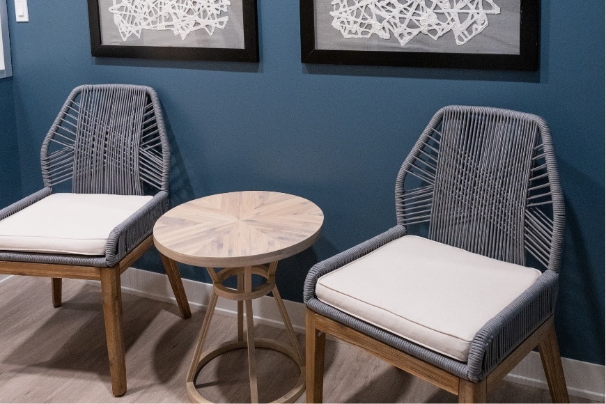 Seating in dental office waiting room