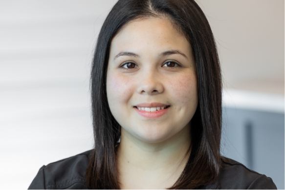 Front desk dental team member Ashley